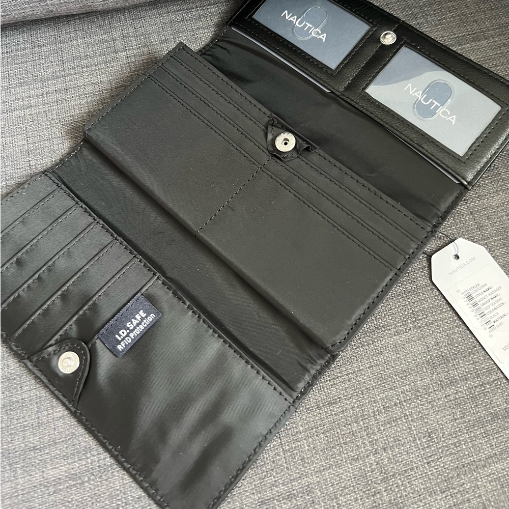 NWT NAUTICA RFID MONEY MANAGER CLUTCH CARDHOLDER WALLET ORGANIZER CASE - Picture 4 of 8